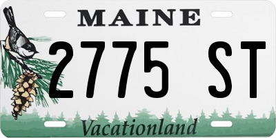 ME license plate 2775ST