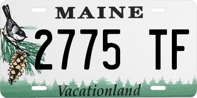 ME license plate 2775TF