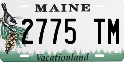 ME license plate 2775TM