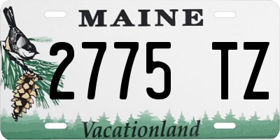 ME license plate 2775TZ