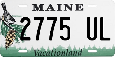 ME license plate 2775UL