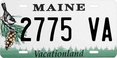 ME license plate 2775VA