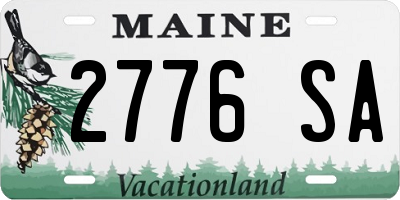 ME license plate 2776SA