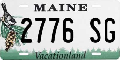 ME license plate 2776SG