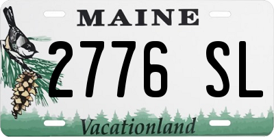 ME license plate 2776SL