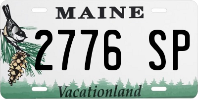 ME license plate 2776SP