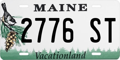 ME license plate 2776ST