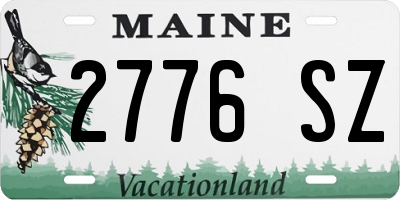 ME license plate 2776SZ