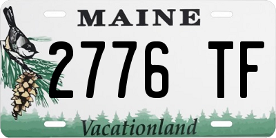 ME license plate 2776TF