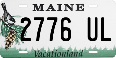 ME license plate 2776UL