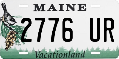 ME license plate 2776UR