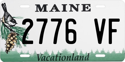 ME license plate 2776VF