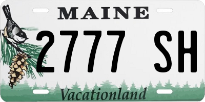 ME license plate 2777SH