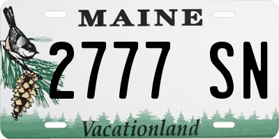 ME license plate 2777SN