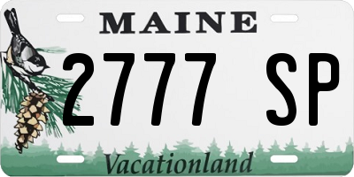 ME license plate 2777SP