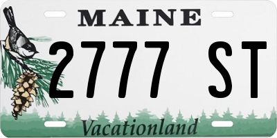 ME license plate 2777ST