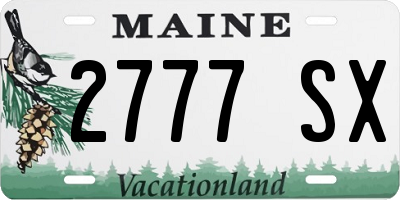 ME license plate 2777SX