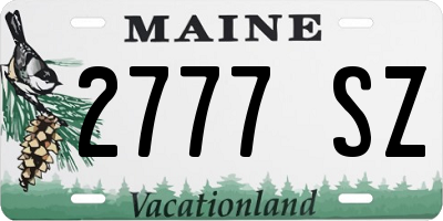 ME license plate 2777SZ