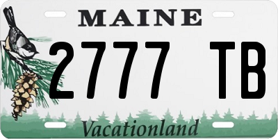 ME license plate 2777TB