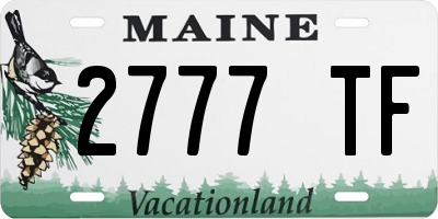 ME license plate 2777TF
