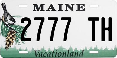 ME license plate 2777TH