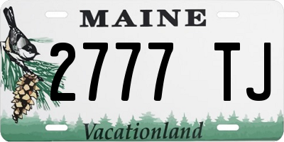 ME license plate 2777TJ