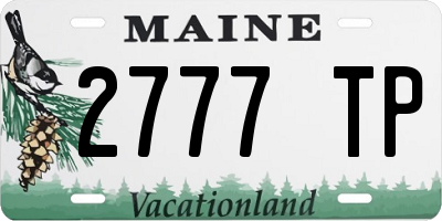 ME license plate 2777TP
