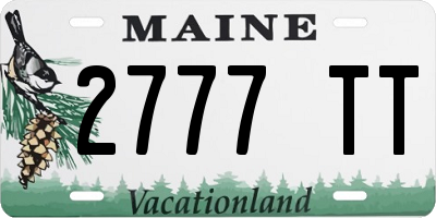 ME license plate 2777TT