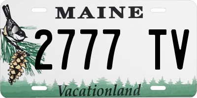 ME license plate 2777TV