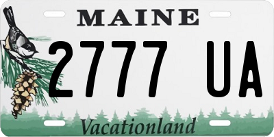 ME license plate 2777UA