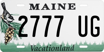 ME license plate 2777UG