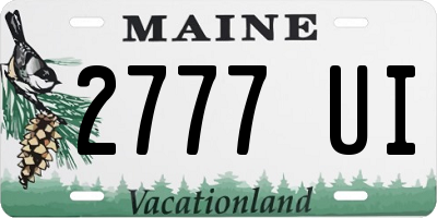 ME license plate 2777UI