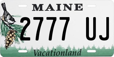 ME license plate 2777UJ