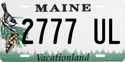 ME license plate 2777UL