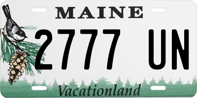 ME license plate 2777UN