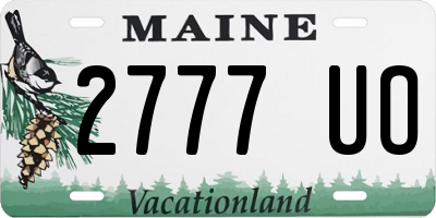 ME license plate 2777UO