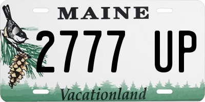 ME license plate 2777UP