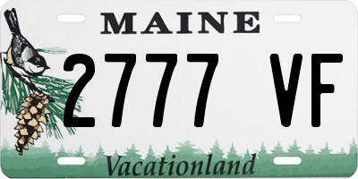 ME license plate 2777VF