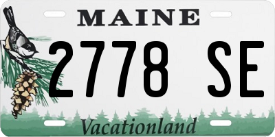 ME license plate 2778SE