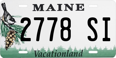 ME license plate 2778SI