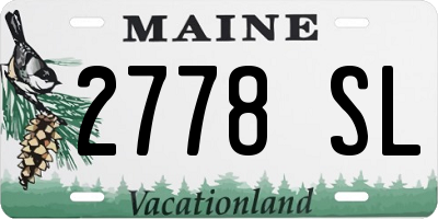 ME license plate 2778SL