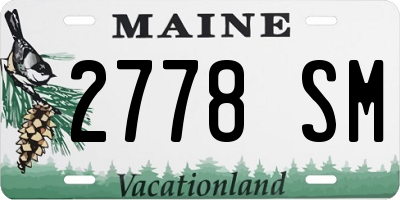 ME license plate 2778SM