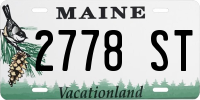 ME license plate 2778ST