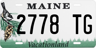 ME license plate 2778TG