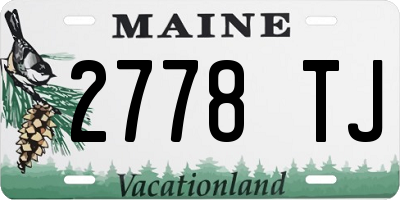 ME license plate 2778TJ