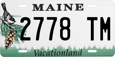 ME license plate 2778TM