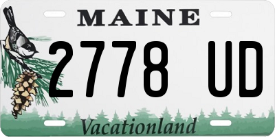 ME license plate 2778UD