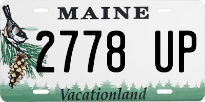ME license plate 2778UP