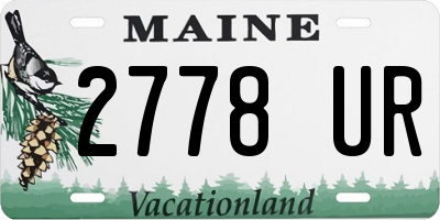 ME license plate 2778UR