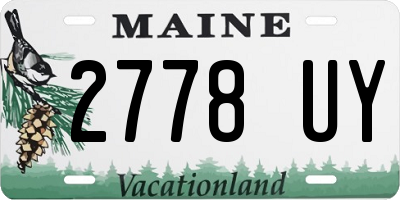 ME license plate 2778UY